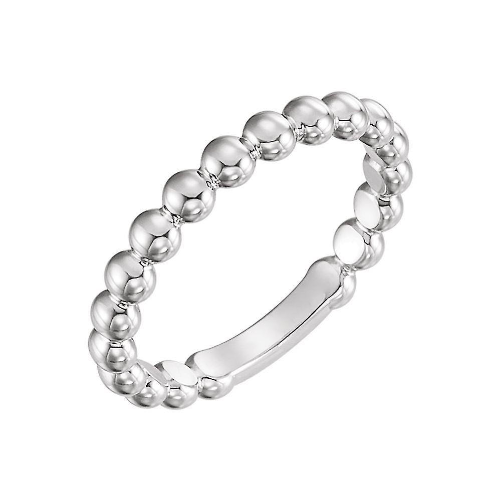 925 Sterling Silver Stackable Bead Ring Size 6.5 Stackable Ring for Women