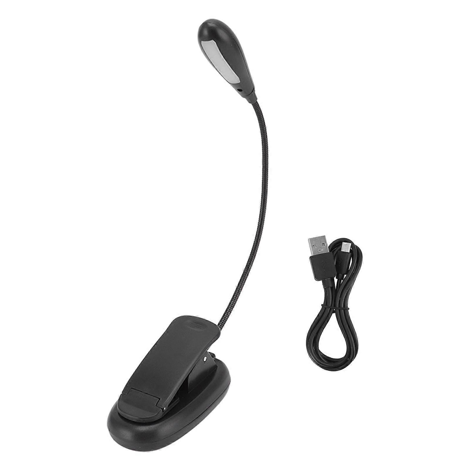 Portable USB-Powered Task Light, Eye-Protection Non-Flicker Lamp For Travel, Rechargeable LED Book Light, Adjustable Brightness Clip Light, Flexible