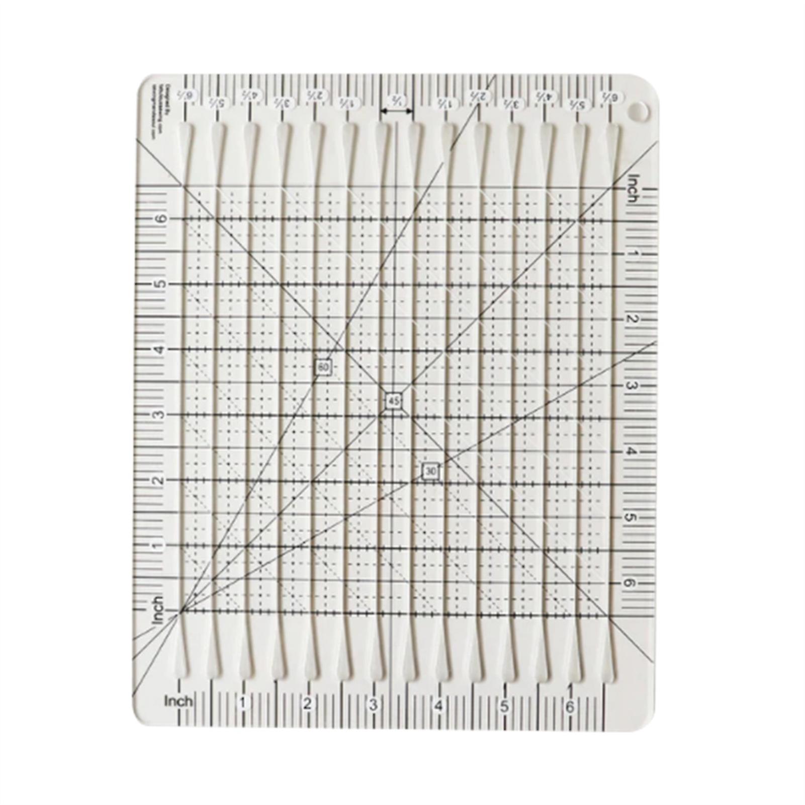 6/12inch Scale Slotted Quilting Ruler Acrylic Fabric Strip Cutting Sewing Patchwork Template Arts Crafts Supplies Tools