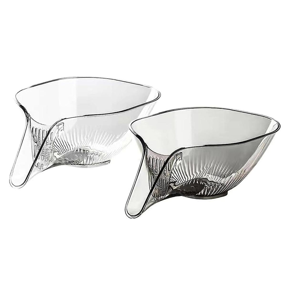 2Pcs Multi-Functional Drain Basket, Drainage Basket Funnel, Kitchen Sink Drain Basket, Fruit Vegeta