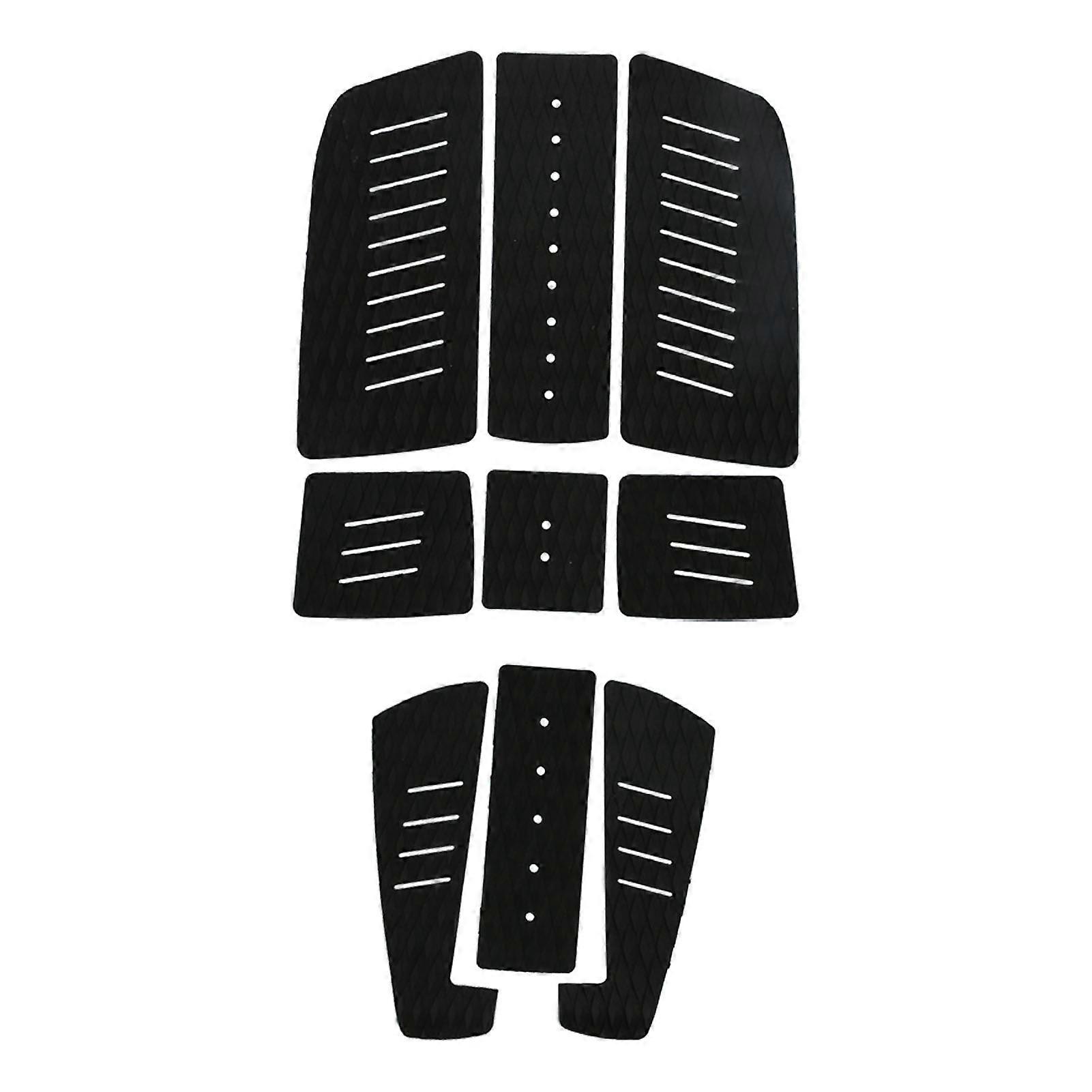 EVA Deck Traction Pad Nonslip Surfboard Mat Surf Tail Pad Mat for Longboard Paddle Board(Black )