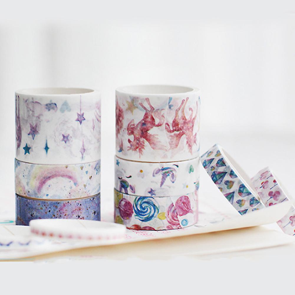 2 Rolls Unicorn Pattern Washi Tape 2m DIY Craft Scrapbook Sticker