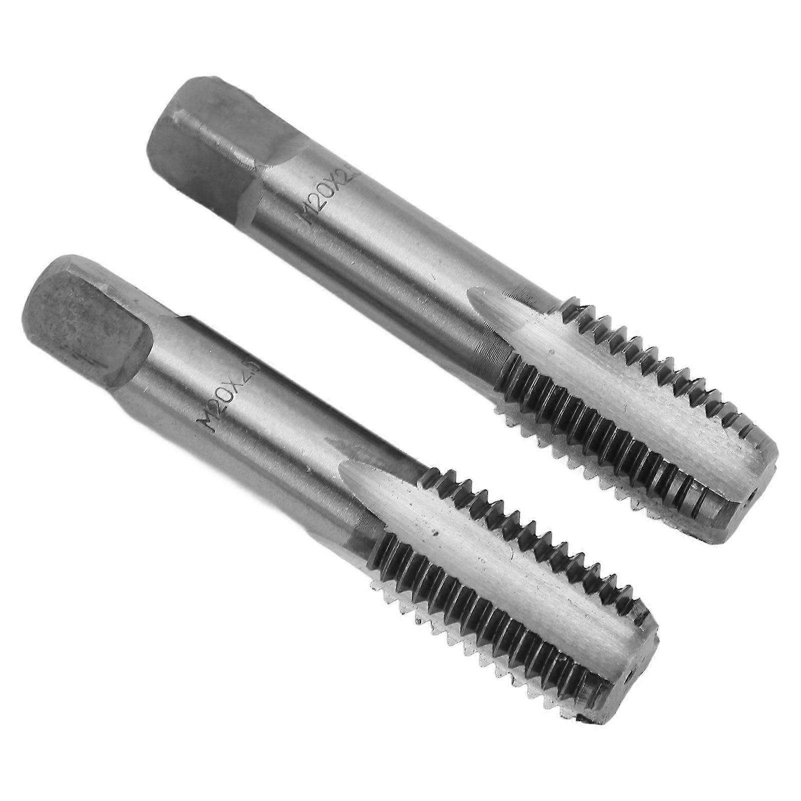 2pcs High Speed Steel Metric Thread Tap Metric Taps Hand Thread TapM20x2.5