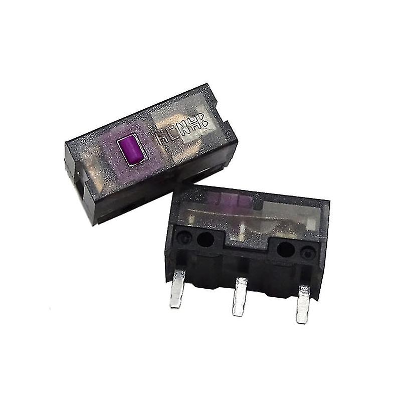 2 Pieces Black Mouse Dustproof Micro Switch For Gaming Mouse 3 Pin 0.74n 100m
