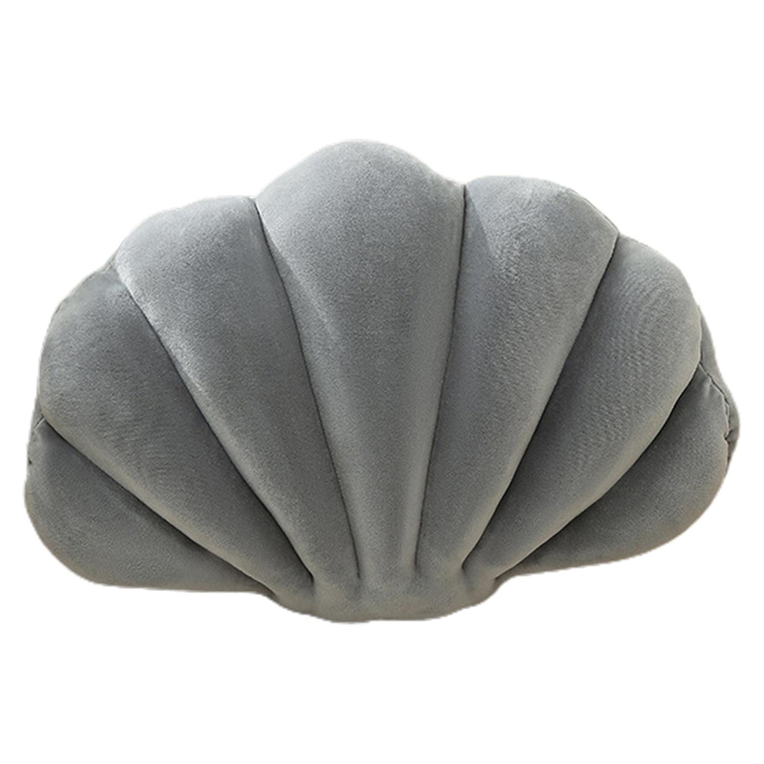Shell-Shaped Stuffed Pillow Cushion Super Soft Wear Resistant Vibrant Color Seashell Bed Sofa Cushio