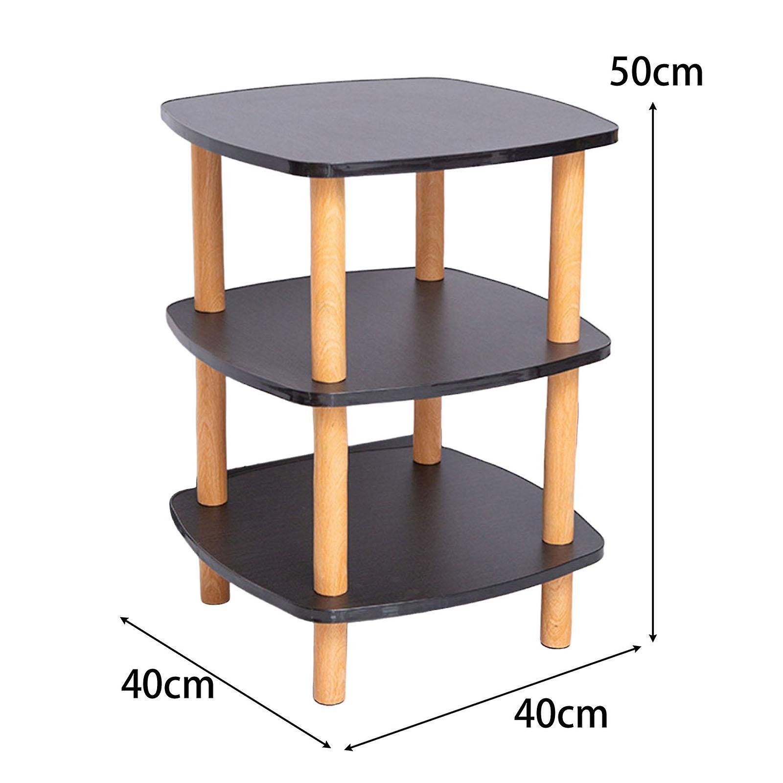Small Side Table Bedside ,Small Square, Table, 3 Tier Sofa Side Table End Table for Bedroom