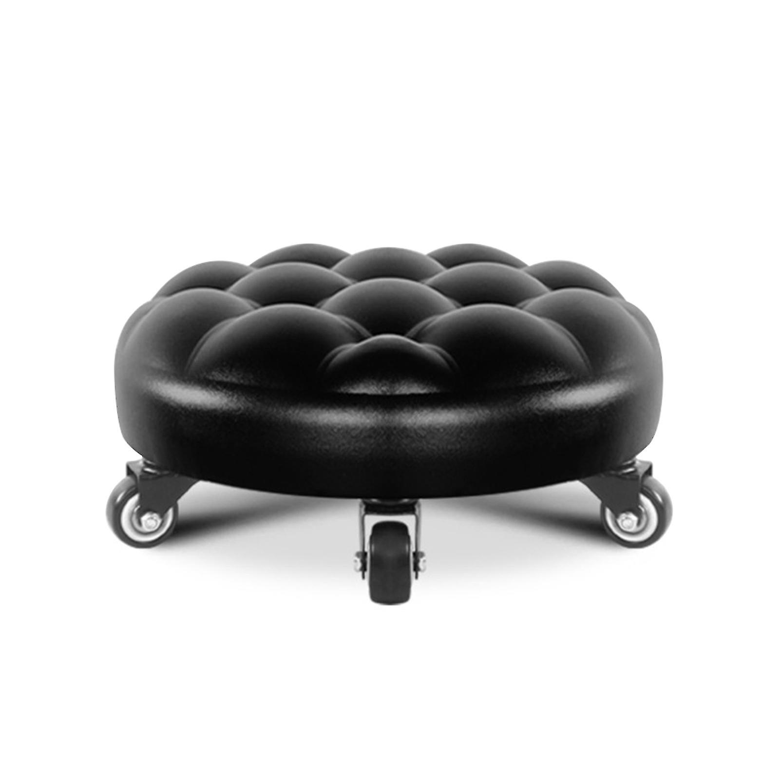 المتداول البراز الثقيلة بو الجلود الأسود اللياقة البدنية مع عجلة 360 جولة الدورية