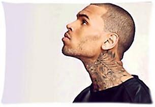 Chris Brown Pillowcases Custom 40x60cm Two Sides Cool Comfortable Pillow Case AB-6056