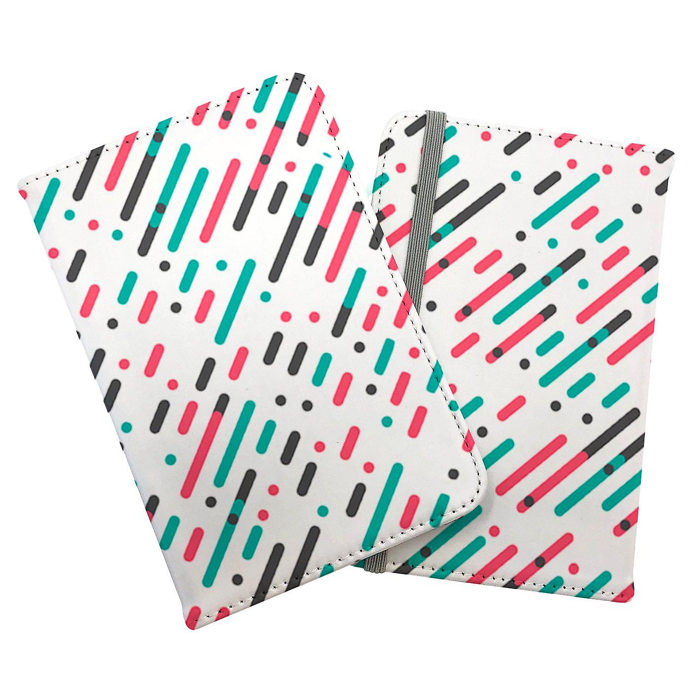 Overlapping Coloured Diagonal Lines Passport Cover