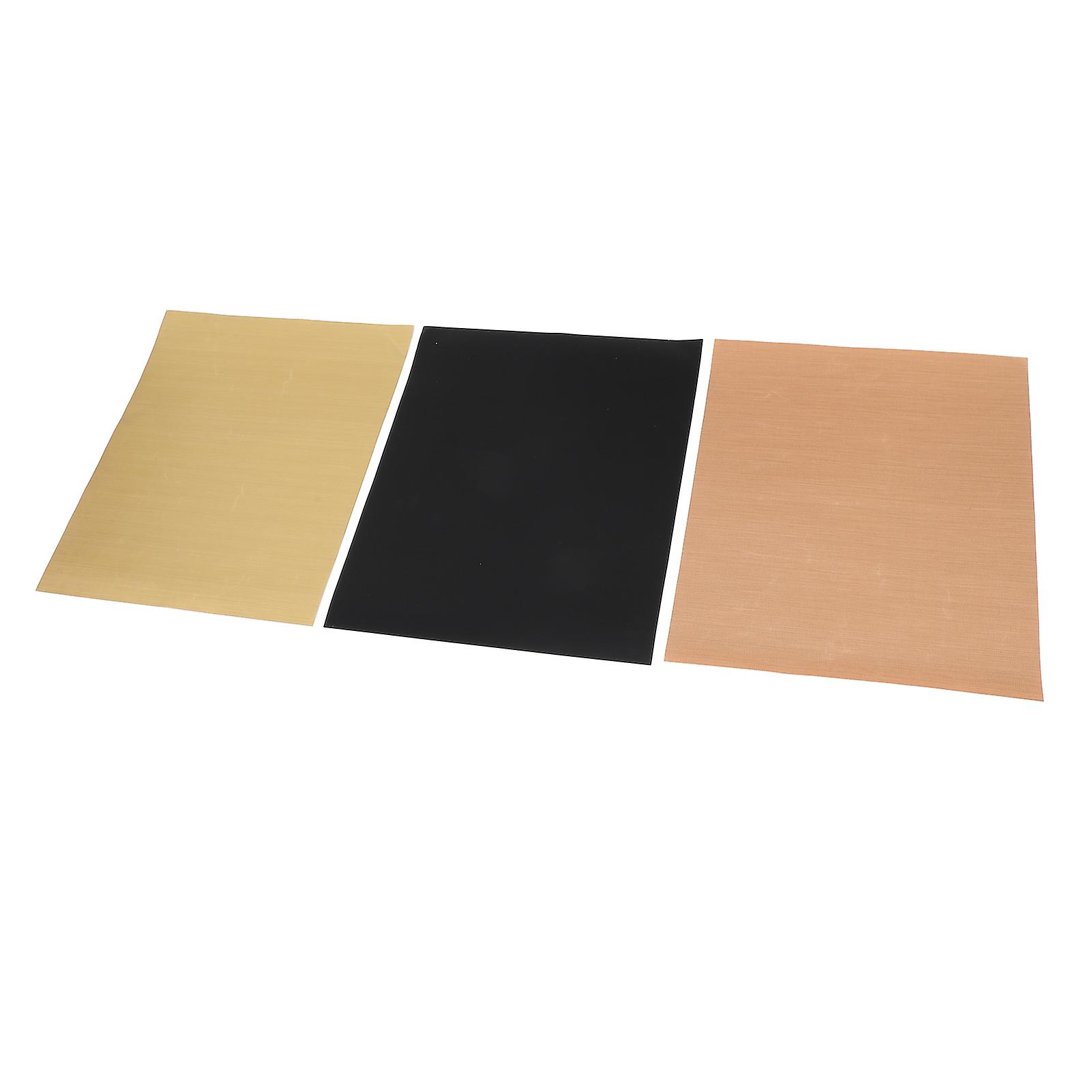 3pcs Grill Mat High Temperature Resistance Reusable Washable Anti Stick PTFE Oven Liner for Home Outdoor 40 X 33cm