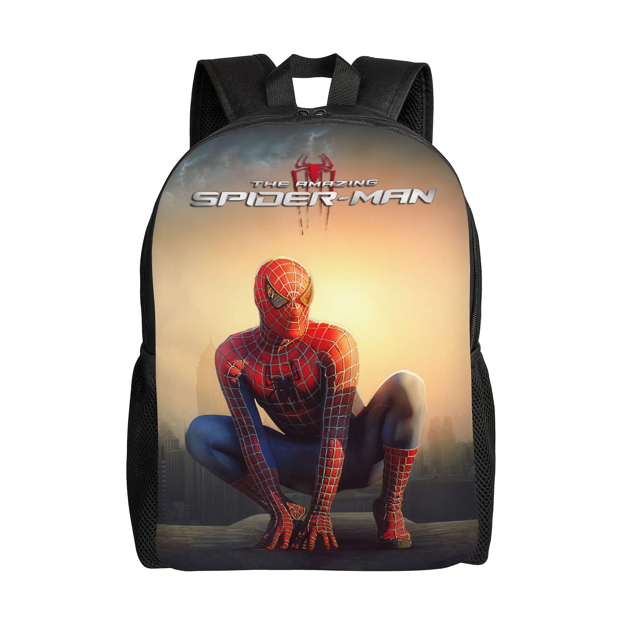 Spider Man Backpack, Adult Kids Simple Lightweight Casual Backpack for Children Student, Travel Backpack Laptop Backpack for College Work Camping