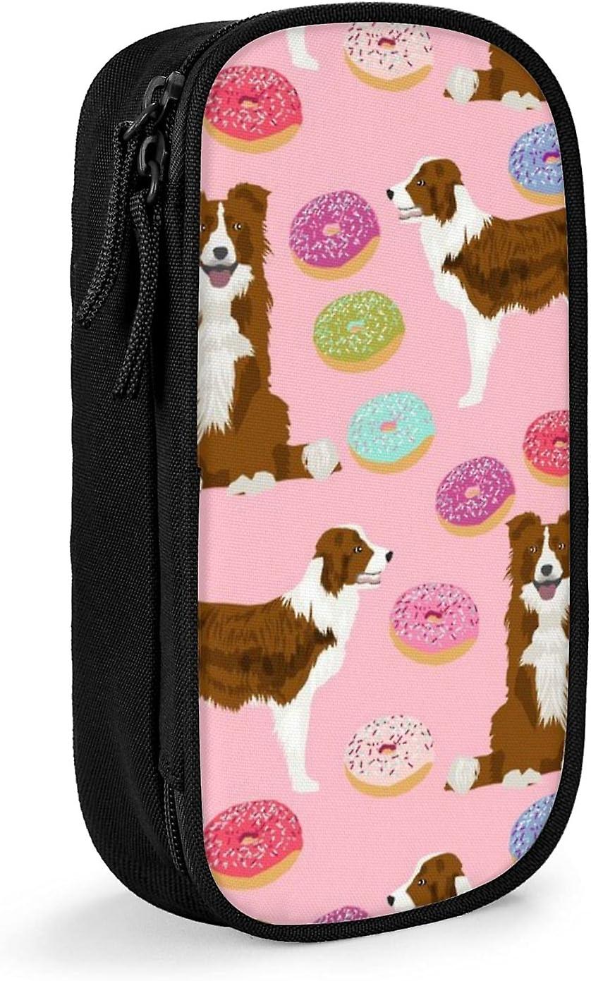 Border Collie Donuts Postre Comida Razas de Perros Estuche Rosa SAOE000487