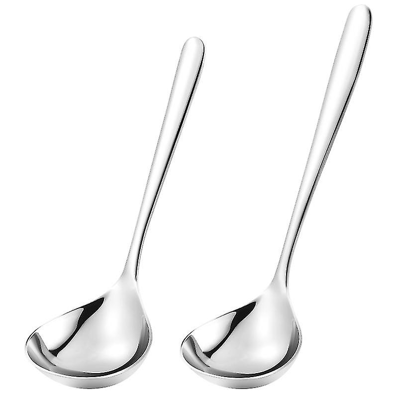 2pcs Stainless Steel Soup Spoon