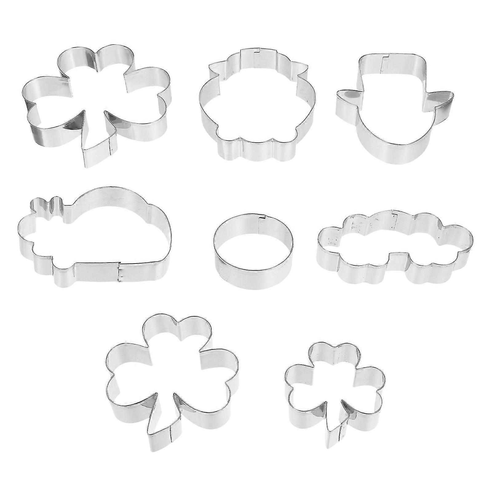 8 Pcs Cookie Molds Chocolate Cutter Cut Out Cookie Mould Sandwiches Molds Patrick S Day Biscuit Cutter