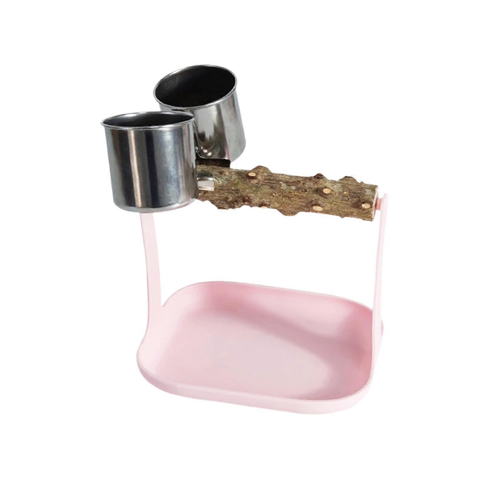 حامل الببغاء متعدد الوظائف الخشب الطيور جثم اللعب موقف للببغاوات قاعدة مستطيلة A