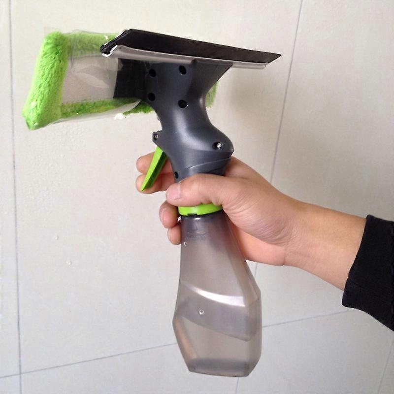 Multifunction Window Cleaner Tool Kit with Spray Bottle, Squeegee, and Microfiber Washer Head