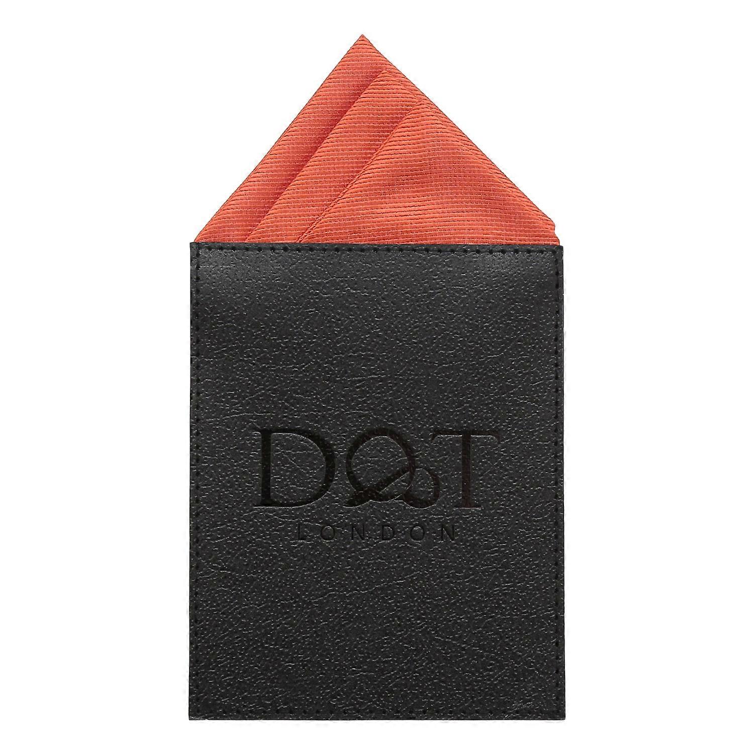 Terracotta Orange Plain Twill Pre-Folded Pocket Square One Peak