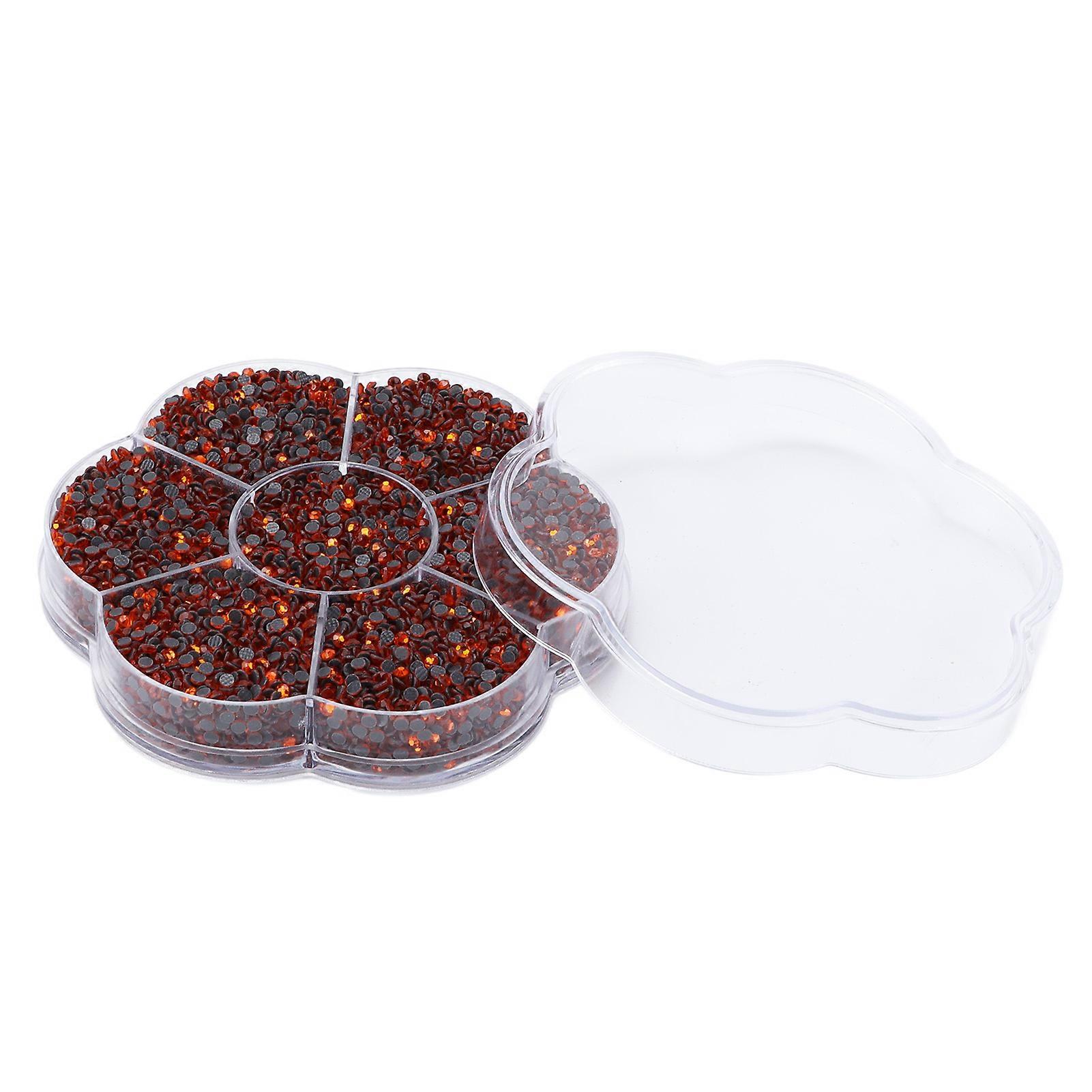 14400 قطعة أحجار الراين الظهر المسطحة المبهر DIY قوي قزحي الراين أحجار الراين حبات مستديرة لمانيكير ماكياجبرتقالي