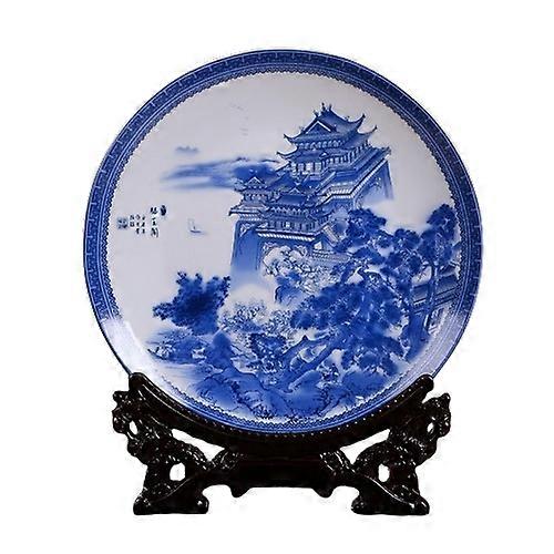 Decorative Trays-Tower Tale-Blue & White Tengwangge Plate