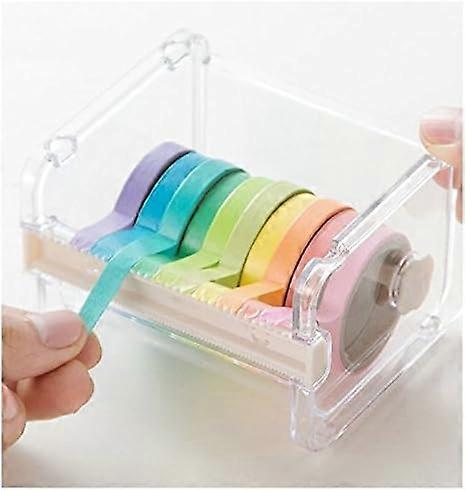 Transparent Desktop Tape Machine Tape Cutting Machine,Mini Tape Storage Box Double (excluding Tape)