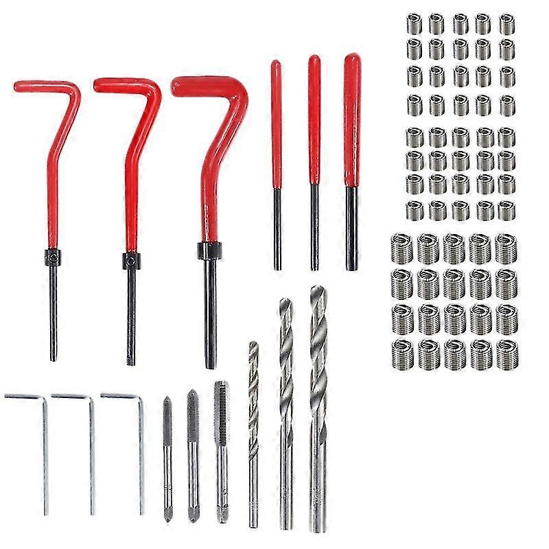 Set di strumenti di riparazione filettatura 75 pezzi M6-m10 Inserti filettatura per viti