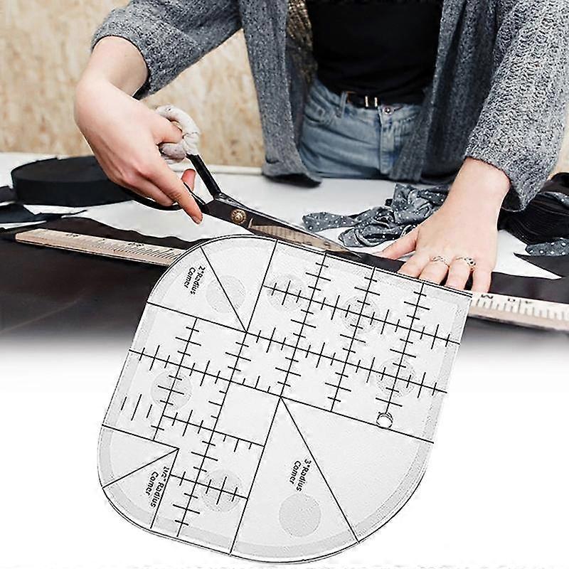 Acrylic Sewing Curved Corner Cutting Ruler Sewing Patchwork Ruler Sewing Template Patchwork Tool DIY Sewing Supplies