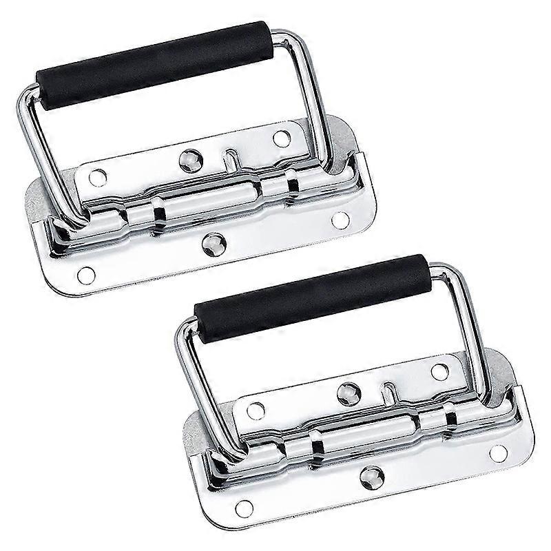 2Pcs 304 Stainless Steel Spring Handle Prop Box Tool Aluminum Box Handle Activity Handle Folding In