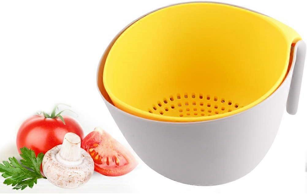 Cesta de drenaje de doble capa de plástico de cocina