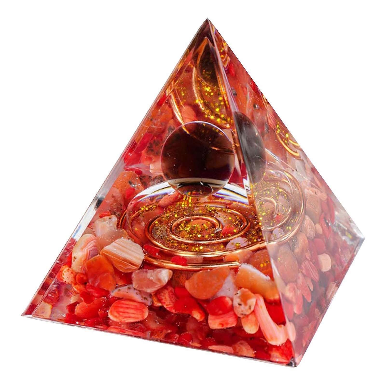 Styles Pyramids Crystal Crushed Stone Pyramids Home Crafts Resin Ornaments Bar Decoration 5Cm
