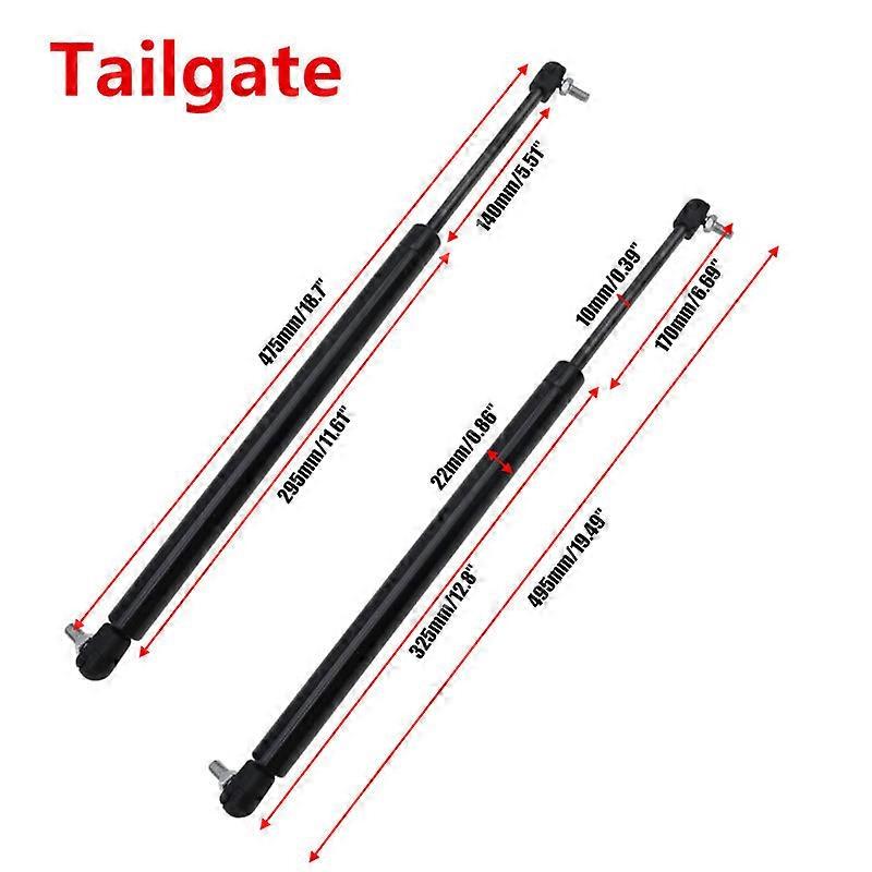 2x/6x Bonnet + Tailgate + Rear Window Lift Support Rod Arm Gas Springs Shocks Struts Bar Fit Jeep