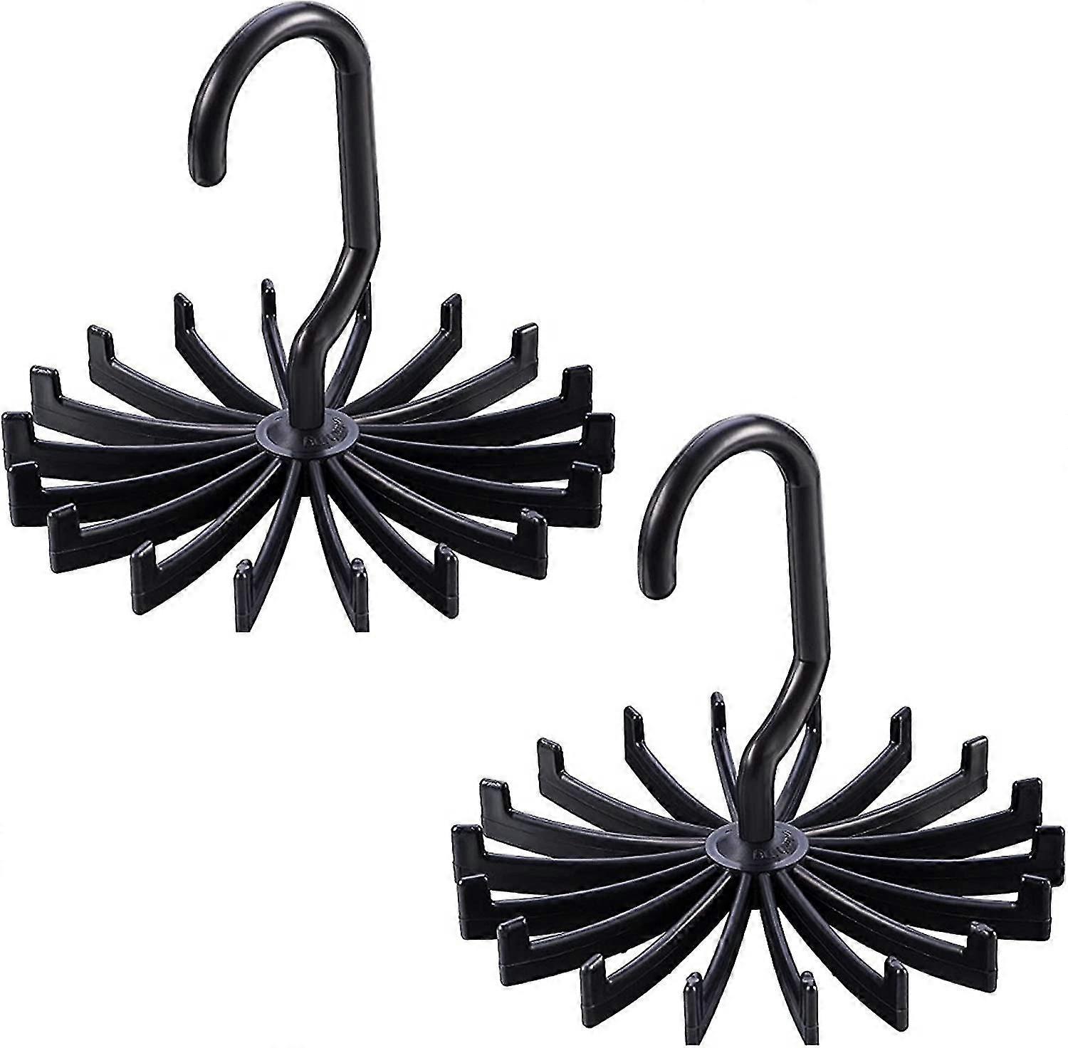 2pcs Rotating Tie Hanger 360hanging Organizer Adjustable