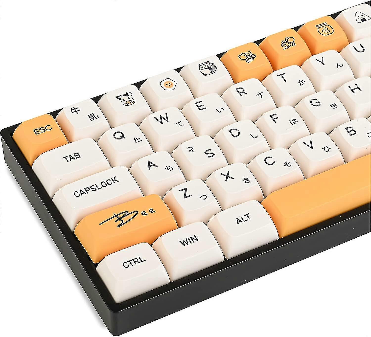 Honey Milk Keycap 140 Key Set Lämplig för mekaniskt tangentbord Special Sublimation Keycap Pbt Material