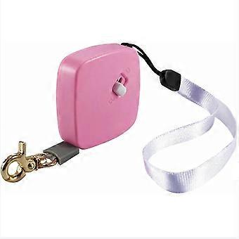 Pet Automatisk uttrekkbar Nylon Dog Leash (rosa firkant)