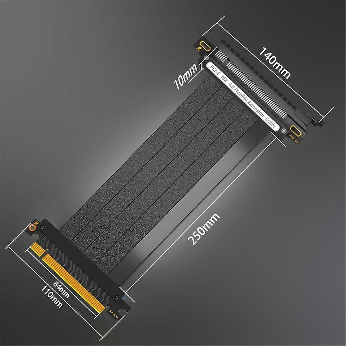 PCIE 4.0 16X Extension Cable High Speed GPU Riser Cable with PCI Express Port for GPU Extension Cab