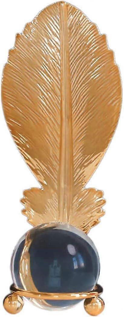 Desktop Shaped -Grapefruit Porch Carved and Crystal Fruit Ornament Adornment Center Wrought Stand Ornaments with Ball Table Grape Home for Decoration 