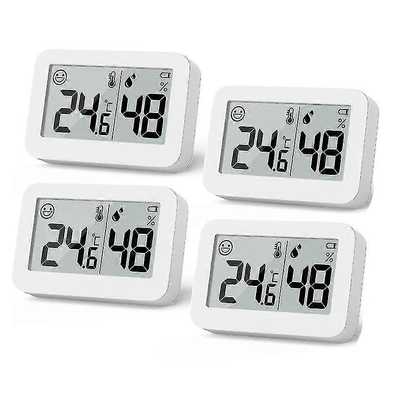 4-pack mini hygrometer indoor thermometer, humidity gauge
