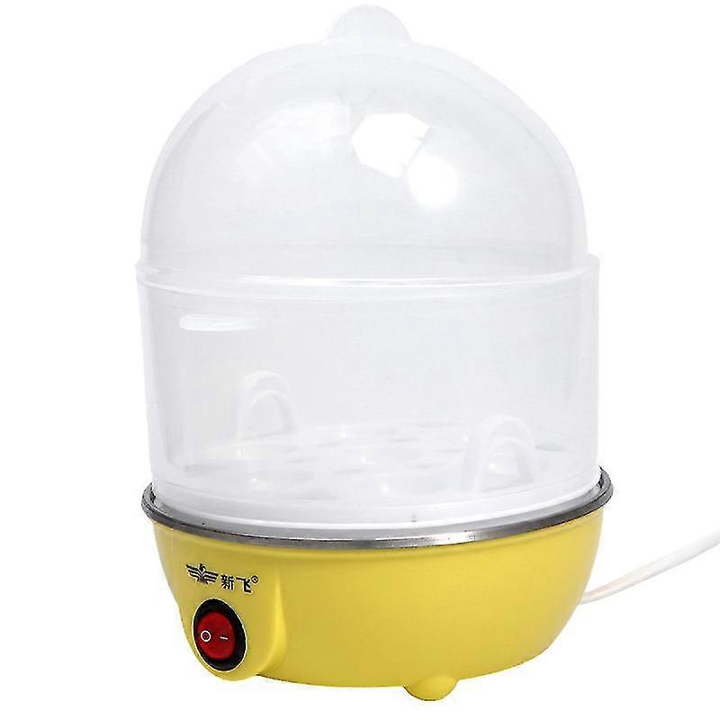 1pc double layers egg steamer multi-purpose mini egg steamer automatic power off egg boiling machine with us plug (yellow chinese flat plug)