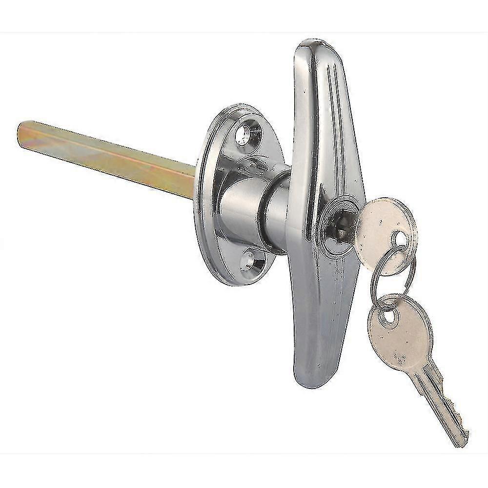Garage Door Keyed T-Handle Lock Kit Universal Replacement Hardware Locking