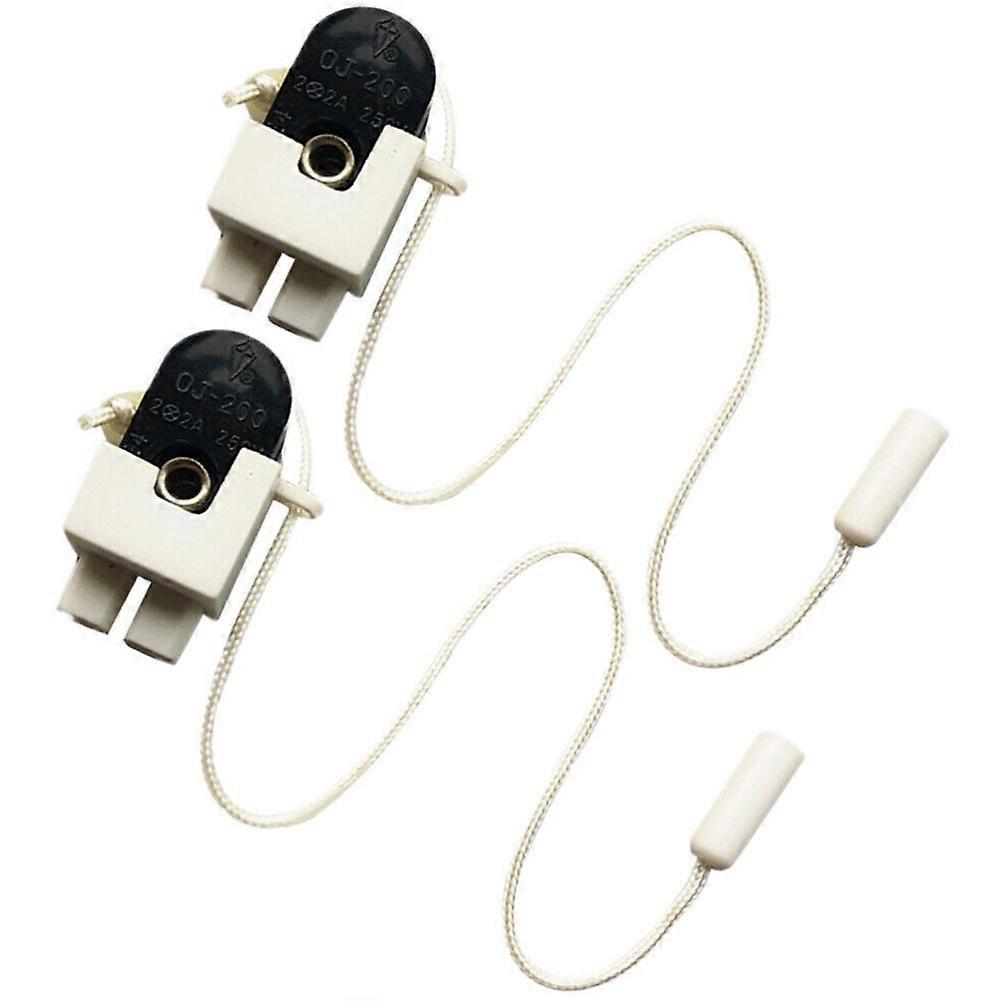 2 Pcs Repair Replacement Lamp Switches Cord-operated Switch For Office Single Pull Control Switch Eu Wall Led Lamp Light Cable