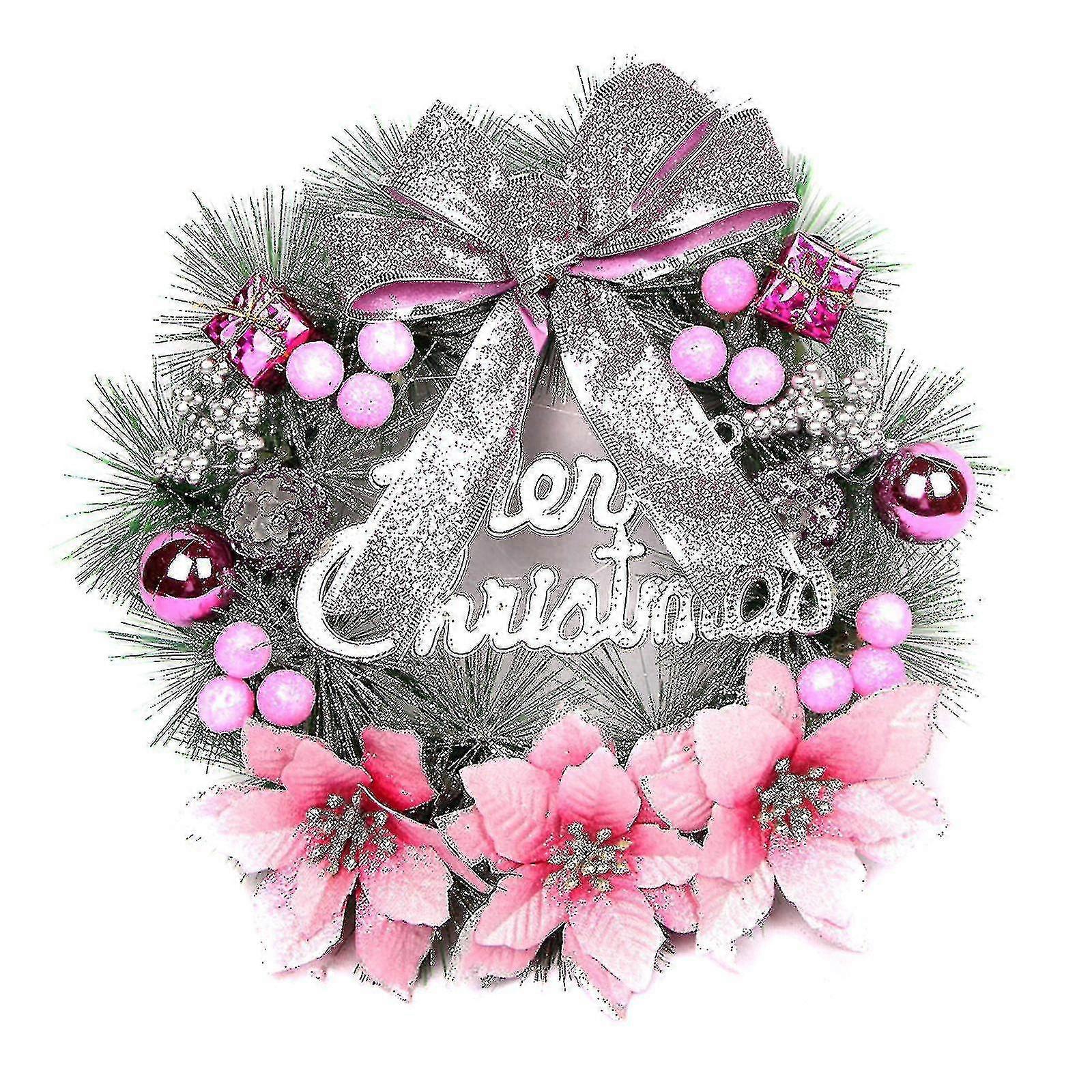 Grinaldas guirlanda artificial com sinos bowknot porta de Natal Decoration_y