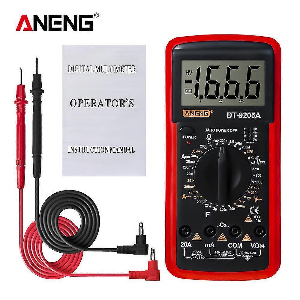 Aneng Dt9205a Digital Multimeter Ac/dc Transistor Tester Electrical Ncv Test Meter Profesional Analog Auto Range Multimetro