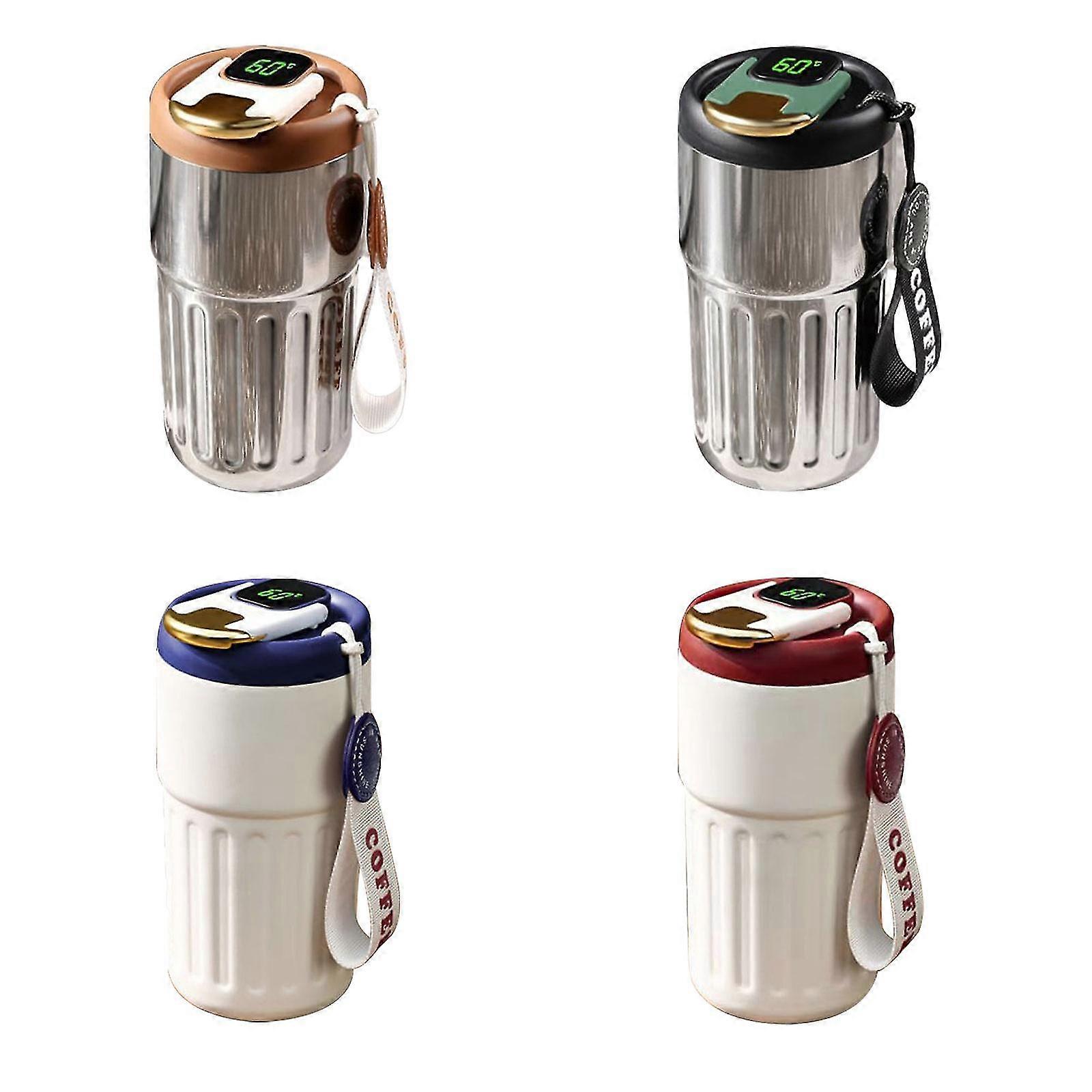 450 ml tumlare med temperaturdisplay rostfritt stål kaffekopp resemugg isolerad vattenflaska