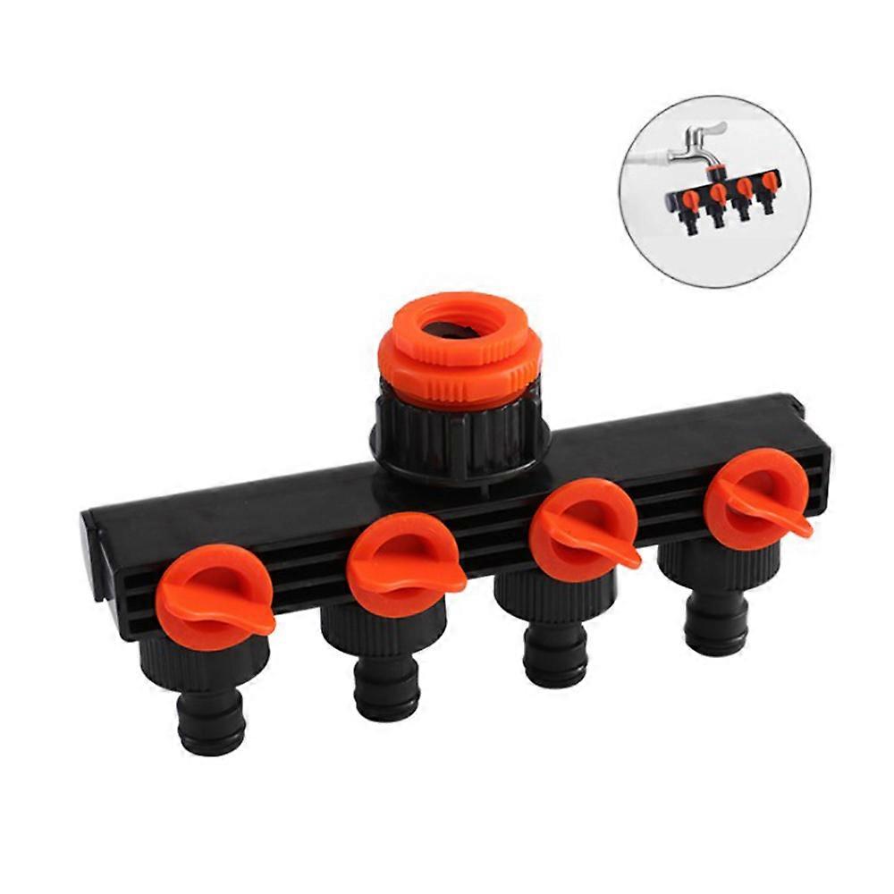 Garden Hose Pipe Splitter 4 Way Tap Connector Irrigation Connection Device Plastic Drip Irrigation Water Connector Garden Tool