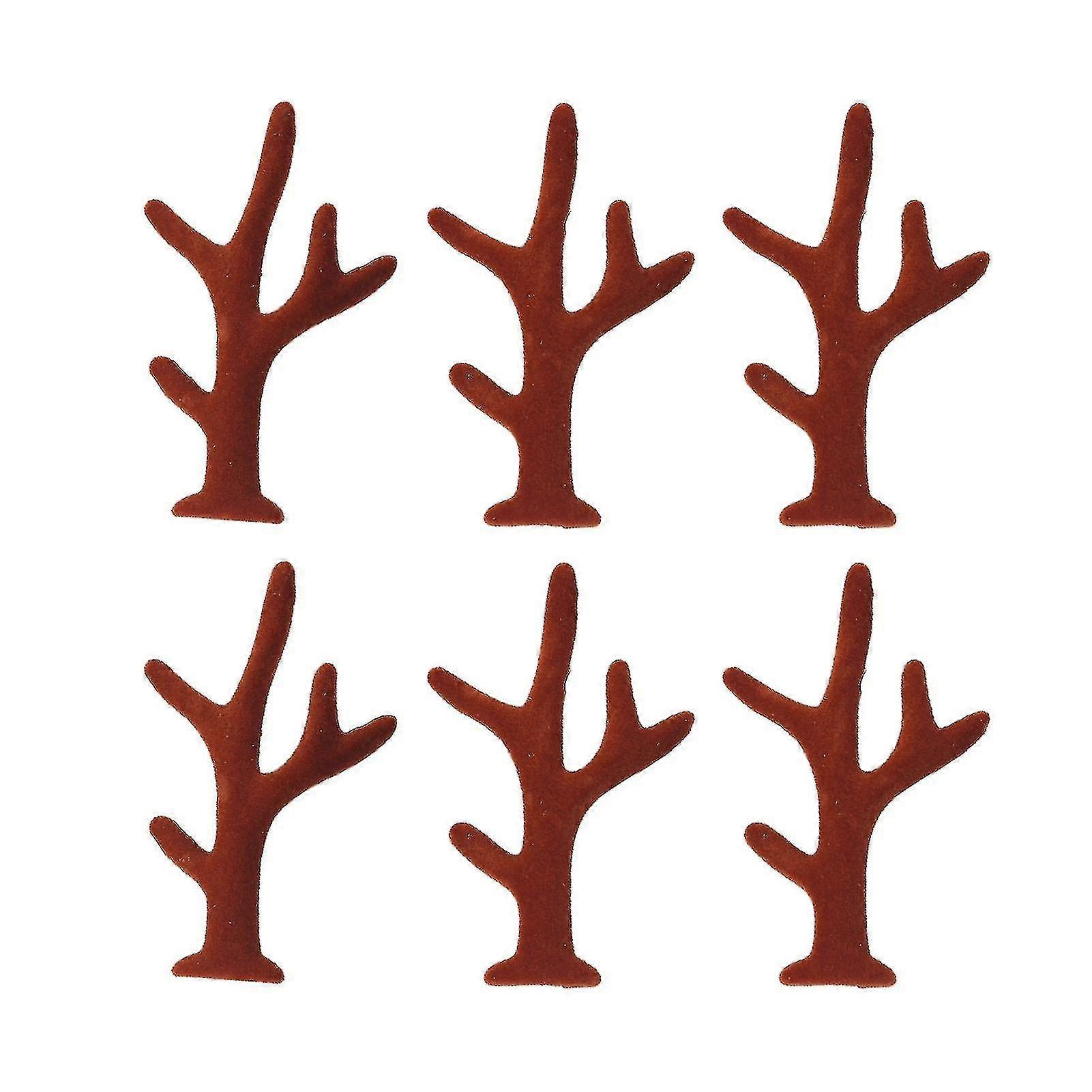 3 Pair Useful Antlers Accessories Flocking Realistic Diy