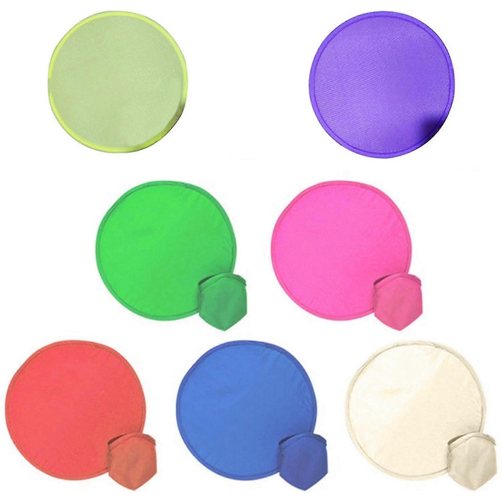 4x Foldable Round Fan-blue