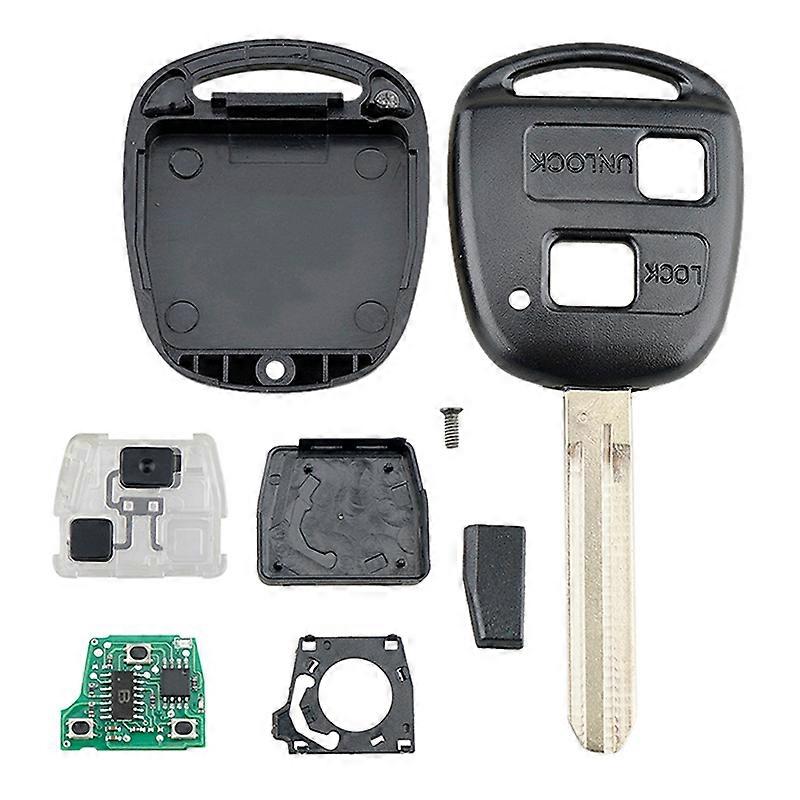 Car Smart Remote Key 2 Buttons 4C Chip Car Key Fob Fit for Corolla 2001-2007 304MHZ