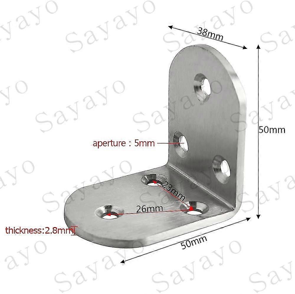 Shelf Bracket Corner Bracket Angle Bracket Wall Hanging 50mm*50mm, Brushed Gift