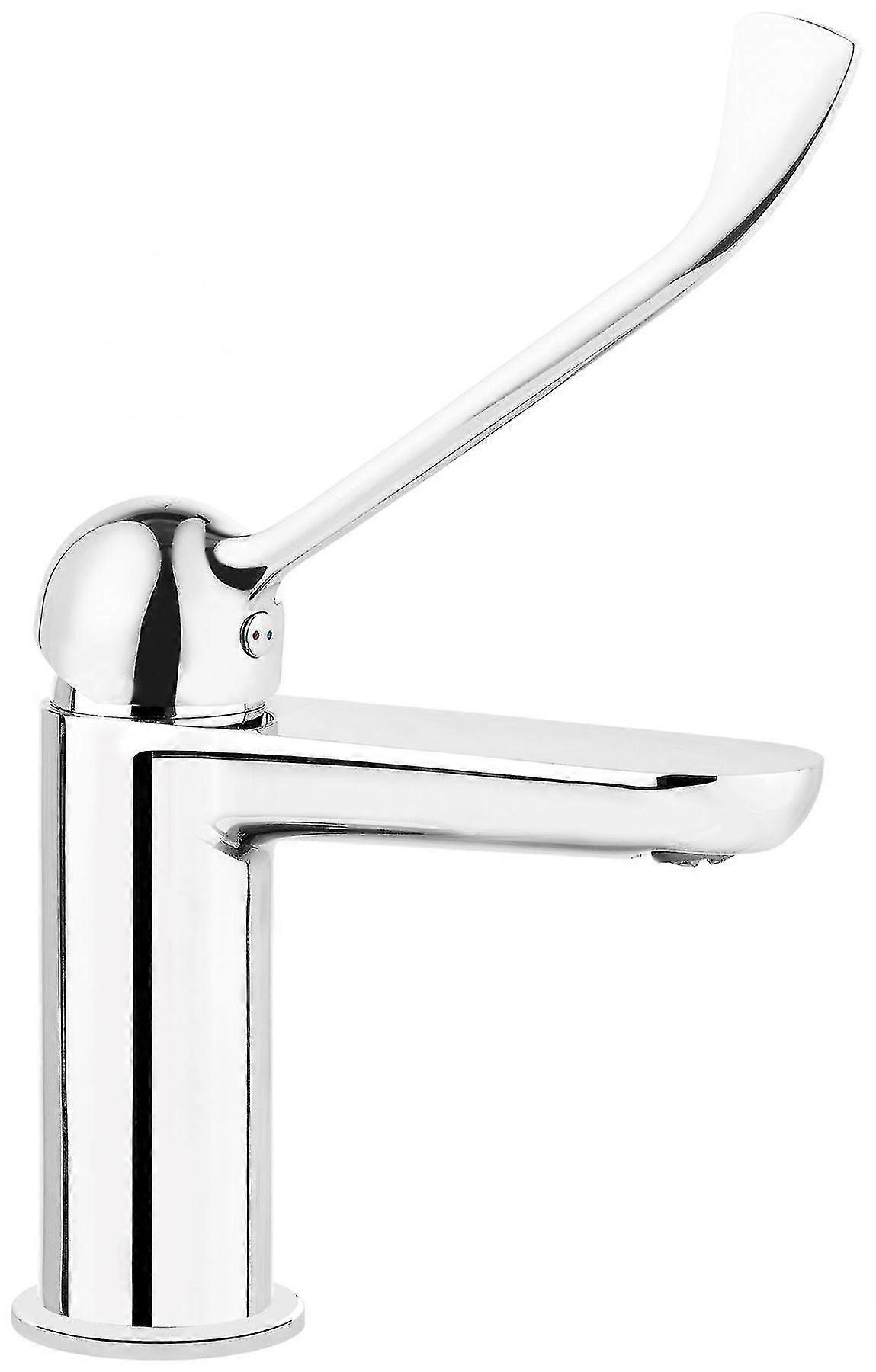 Basin Mixer Chrome Plated Tap Extended Large Lever Disabled Mobility Easy Usable