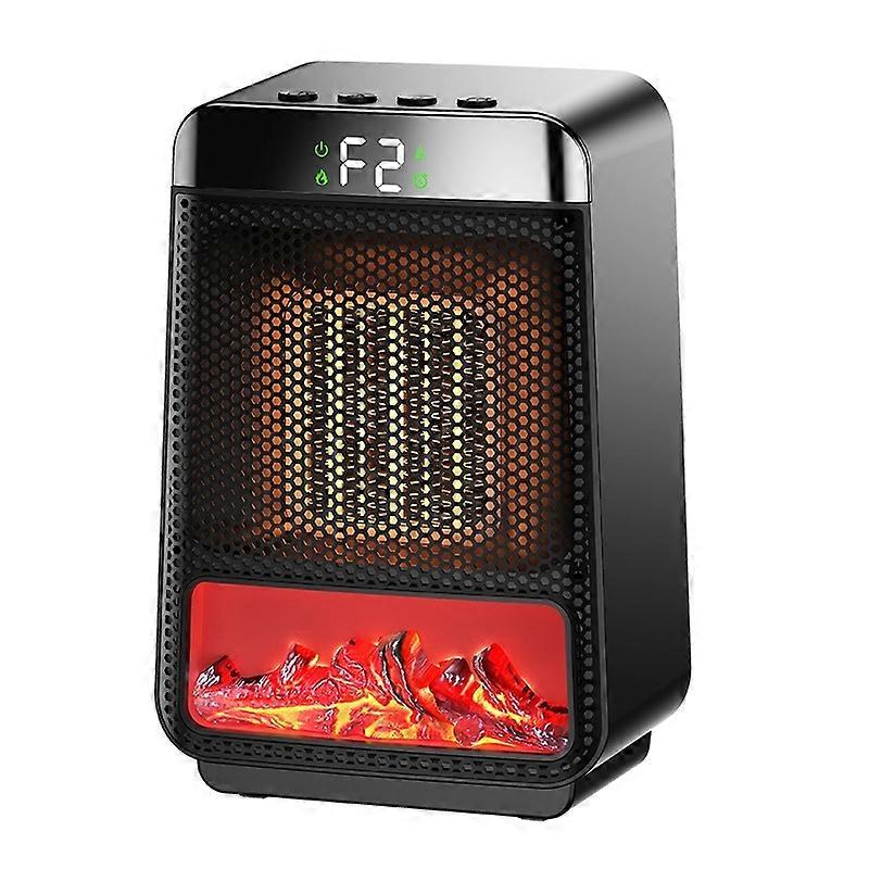E03 Desktop Heater Dynamic Flame Light Warmer US Plug