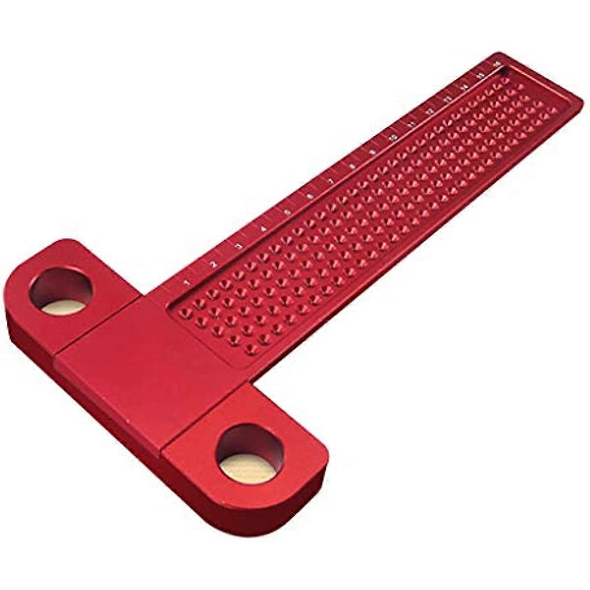 T-160 Cave Ruler Precision Woodworking Tool  The Metric Measuring Ruler Positions 3D Mitre Angle Measuring Square Size Measuring Tool (Red)